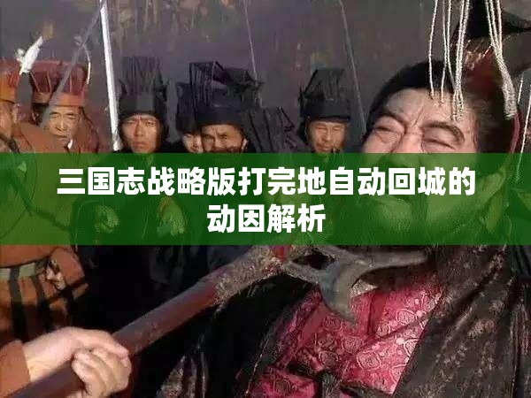 三国志战略版打完地自动回城的动因解析