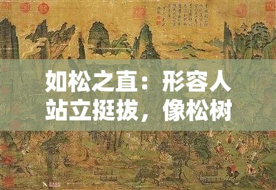 如松之直：形容人站立挺拔，像松树一样笔直 - 解读与意义