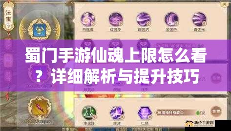 蜀门手游仙魂上限怎么看？详细解析与提升技巧