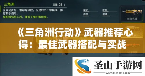 《三角洲行动》武器推荐心得：最佳武器搭配与实战技巧